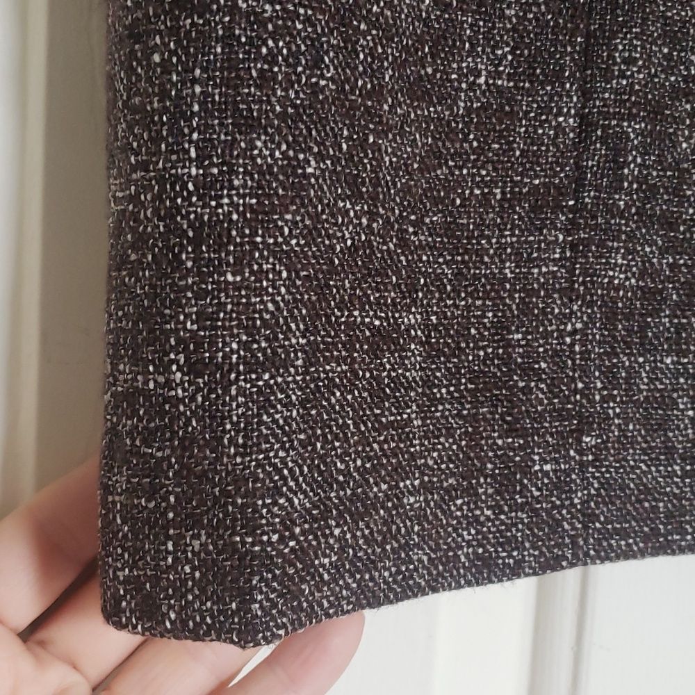 Banana Republic Brown Tweed Wool Pencil Skirt• SIZE 4 • Corporate Quiet Luxury - Picture 6 of 11
